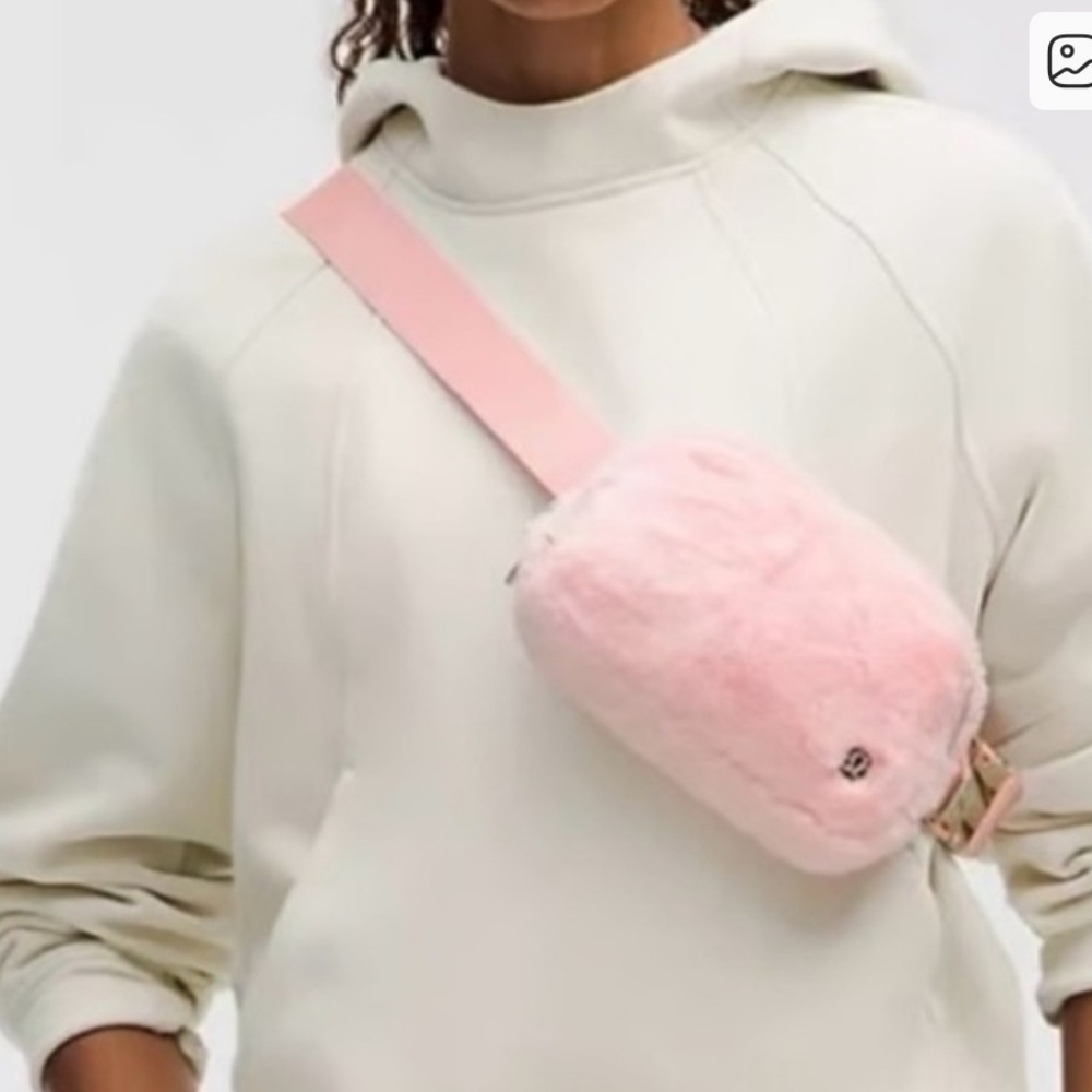 Not For Sale Lu Pink Fleece Belt Bag